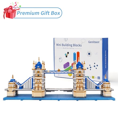 Building Blocks Set, London Tower Bridge Model Micro Mini Blocks, 3800 PCS Architecture Model Kits - color: London Tower Bridge