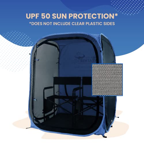 WeatherPod® MyPod™ Mesh 1-Person Pop-Up Sports Shelter - color: Navy, size: X-Large