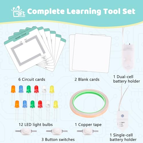 GiftAmaz Paper Circuits Kit for Kids, Child-Friendly Paper Circuit Board - style: Paper Circuits Kit
