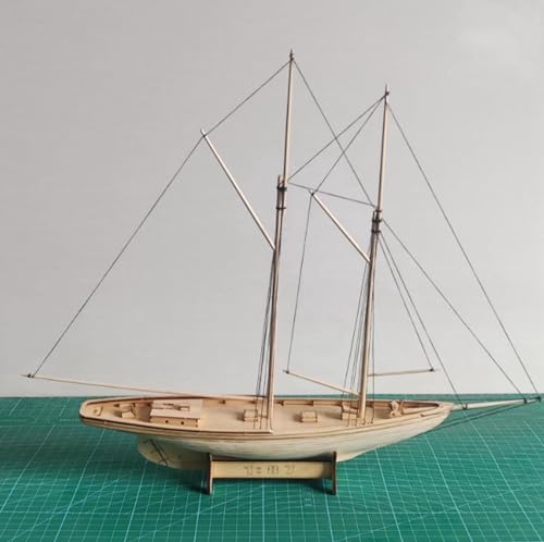Avtytsda 1/87 Scale DIY Hobby Wooden Ship Science Equipmen Assembly Model Boat Kits Sailing Boat Kit Ship Craft Laser-Cut Model Kits to Build - size: 1/87