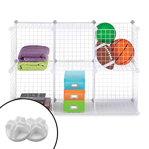 30 Pcs Wire Cube Connectors for Modular Storage Shelving (White)