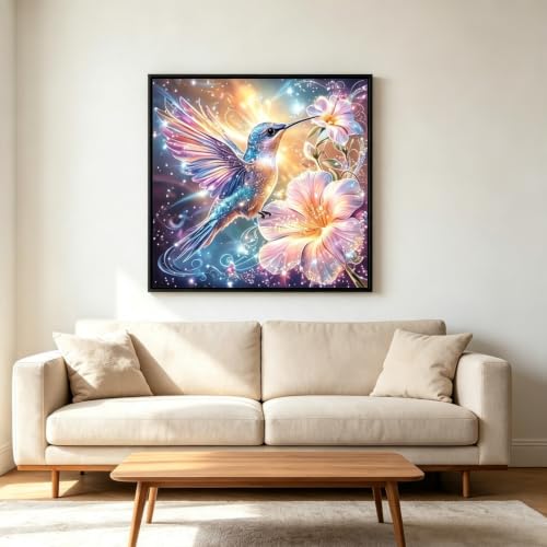 Diamond Art Kits for Adults,Hummingbird Flower Diamond Painting Kit - color: KM1241-1
