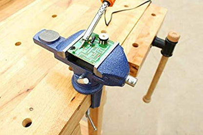360° Rotating Bench Vise, 2.5'' Cast Iron Table Vise Clamp for Woodworking, Hobby, DIY Craft (Clamping Range: 0-2.5inch) - size: Clamping Range: 0-2.5inch (Cast Iron)