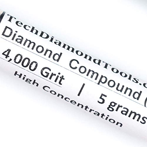 TechDiamondTools Diamond Polishing Compound Polishing Paste USA Made 4,000 Grit 2-4 Microns for Marble Glass Metal Rock Jewelry Resin Silver Chrome Gemstone with High Concentration of Diamond Powder - size: 4,000 grit / 2 - 4 microns