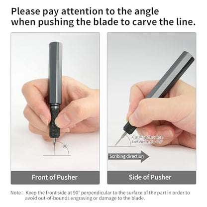 Model Scriber, Line Scriber with Tungsten Steel Blades, Model Scribing Tool for Modeling Hobby, RG Scale Model, Gundam Model Kit, Plastic Models, Resin GK Carved Engraved Lines (0.2MM) - size: 0.2MM