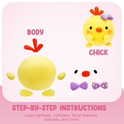 LOUFOR Air Dry Clay Kit -12 Animals Modeling Clay for Kids Arts and Crafts - color: #02Pink- Cute Pet Park