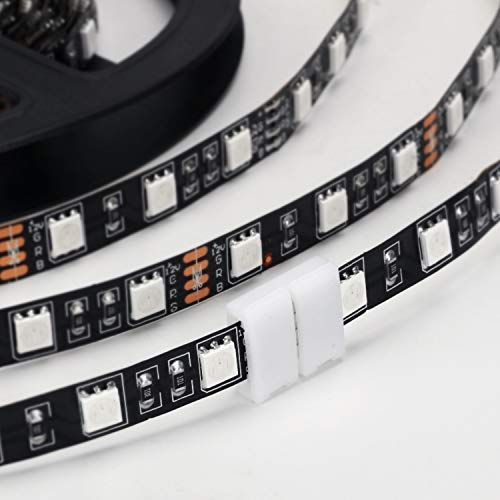 WENHSIN 10Packs 4-Pin RGB LED Light Strip Connectors 10mm Unwired Gapless Solderless Adapter Terminal Extension - size: 10MM-4PIN
