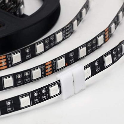 WENHSIN 10Packs 4-Pin RGB LED Light Strip Connectors 10mm Unwired Gapless Solderless Adapter Terminal Extension - size: 10MM-4PIN