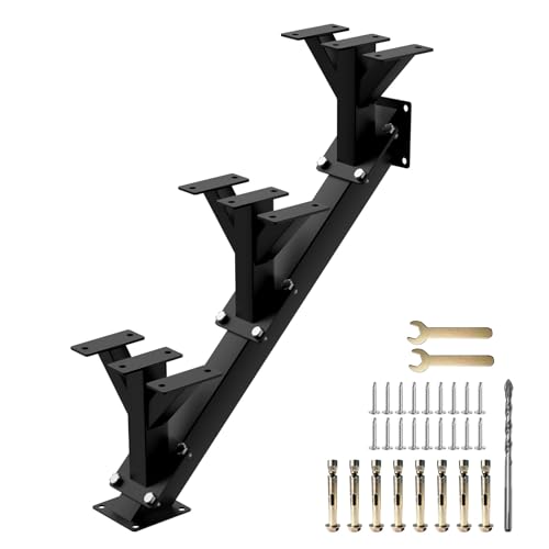 3 Step Metal Stair Stringers,Stair Riser for Deck Height 21.3" - size: 3 Step