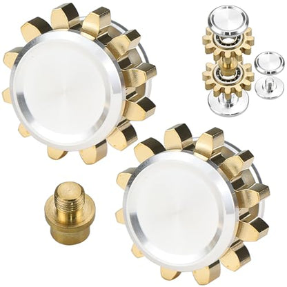 FREELOVE Gear Metal Fidget Spinner for Adults, Small Mini Tiny Pocket Toys, Copper Brass EDC, Silent Quiet Hands Gyro for Anxiety Men, Chain Bike Cube Linkage, Ball Bearings - color: 1 Gear Silver, style: 1 Gear