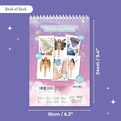 BSCOOL Sticker Dress Up Angels and Fairies Activity Book for Girls - color: Sticker Dress Up Angels and Fairies