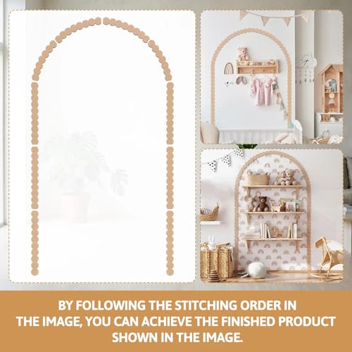 Novabright Unfinished Wood Arch Trim, 60 x 36 Inch, Round - size: 60 x 36 Inch, style: Round