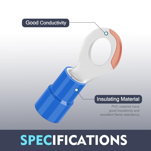 Chanzon Insulated Wire Connector(Butt Spade Fork Ring)Crimp Terminal Splice - size: 420pcs