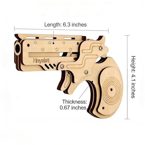 Adult 3D Wooden Puzzle Rubber Band Gun Model Deluxe 3-Piece Set - style: Three-in-One Set