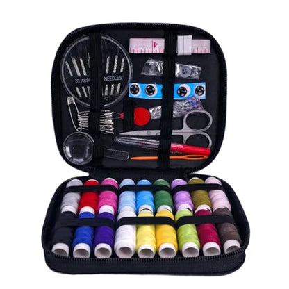 86pcs Sewing Kit with Case,Marcoon Needle and Thread Kit with Sewing Supplies and Accessories for Kids,Adults,Beginner,Home,Travel,Emergency Including Scissors,Measure Tape,Needle Threader - color: 86pcs-black