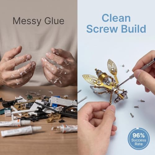 Steampunk Drosophila Insect 3D Metal Puzzle Model Mechanical Kits 2-3 Hours to Build DIY Assembly for Men Ideal for Gifts and Decorations (Drosophila melanogaster) - style: Drosophila melanogaster
