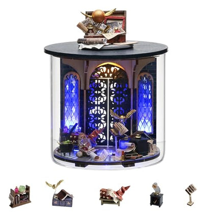 Flever Dollhouse Miniature DIY House Kit Creative Room Dream Bottle Series with Furniture for Romantic Valentine's Gift (Magic Gate) - color: Magic Gate