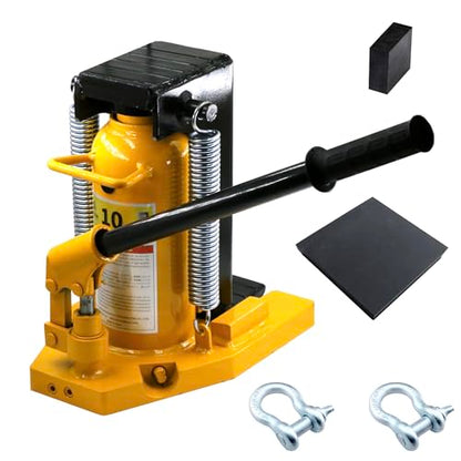 Hydraulic Toe Jack 10T/5T Manual Hydraulic Claw Jack 22000lbs/11000lbs Floor Jack with Rubber Pad and Shackles - style: 10T