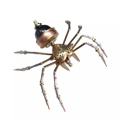 Steampunk 3D Metal Spider Puzzle 140+ Pcs Mechanical DIY Assembly Model Kit 2-3 Hrs Screw Build Unique Desk Decor Birthday for Men Teens(Jumping Spider) - style: Jumping spider