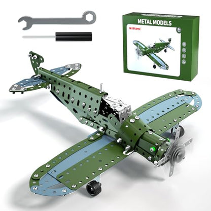 Model Airplane STEM Building Projects Toys - DIY Building STEM Projects Toys for Kids Boys Girls Ages 8-12-16, Assembly Science Kit Model Plane Birthday Gift Toys for Kids Boys 8 9 10 11 12 Years Old - style: 821-1