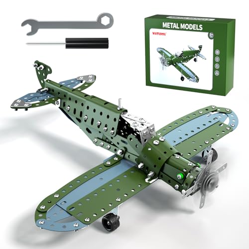 Model Airplane STEM Building Projects Toys - DIY Building STEM Projects Toys for Kids Boys Girls Ages 8-12-16, Assembly Science Kit Model Plane Birthday Gift Toys for Kids Boys 8 9 10 11 12 Years Old - style: 821-1