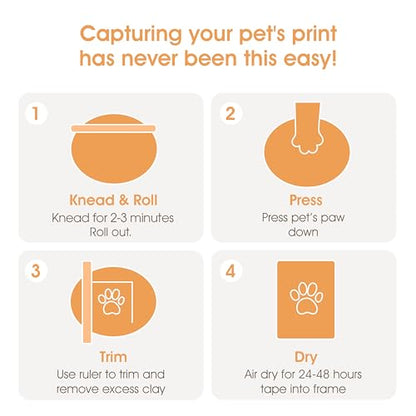 Pearhead Pet Paw Print Photo Frame and Clay Imprint Kit, Distressed Gray - color: Distressed Wood Pawprint Desk Frame