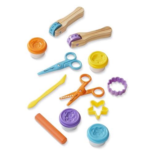 Melissa & Doug Created by Me! Cut, Sculpt, and Roll Modeling Dough Kit with 8 Tools and 4 Colors of Modeling Dough