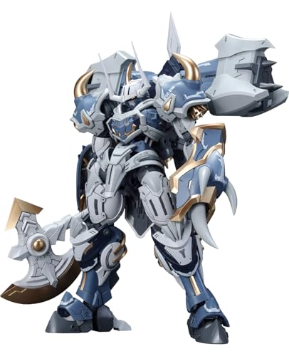 Funtasy Planet 1/144 Mecha Model Kit - SNAA- Galahad - Knights of the Round Table Series Giant Melee Action Figure with Shield Breaker Horns & Visor Gimmick, Gift for Adults - color: Galahad