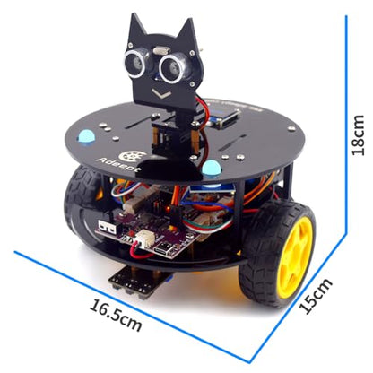 Adeept Smart Car Kit(Compatible with Arduino IDE), Line Tracking, Obstacle Avoidance, OLED Display, Ultrasonic Sensor, Wireless Remote Control, DIY STEM Educational Robot Car Kit (Blue) - color: Blue