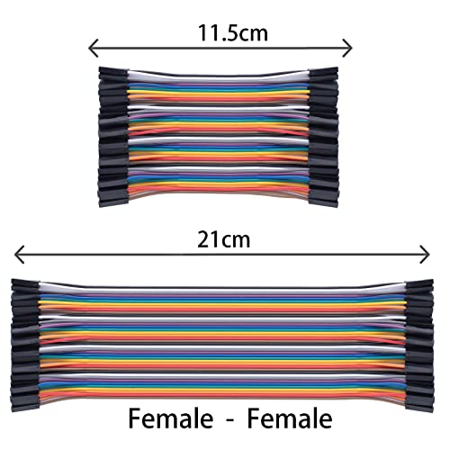 Aypzuke 10cm 240pcs Breadboard Jumper Wires Cable Kit Male to Female, Male to Male, Female to Female Compatible for Arduino Projects and Raspberry Pi - size: 10cm