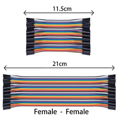 Aypzuke 10cm 240pcs Breadboard Jumper Wires Cable Kit Male to Female, Male to Male, Female to Female Compatible for Arduino Projects and Raspberry Pi - size: 10cm
