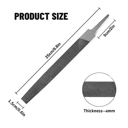 8" Flat Medium Cut File, Double Cut Teeth, Made of High Carbon Steel, Single Hand File Without Handle, Suitable for Shaping Metal, Wood, etc. - color: Flat File, size: 8 Inch