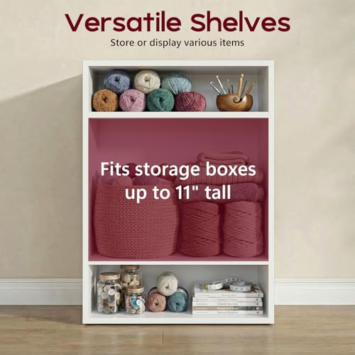 FIMELLO 47.4’’W*11’’D*23.6’’H Sewing Storage Cabinet Wall Mounted, Craft Storage Cabinet with Adjustable Shelf, Hobby Storage Cabinet, Craft Shelving for Sewing Organization, Display Shelf, White - size: 15.8’’W * 3pcs