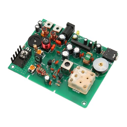 AM Transmitter Kit,Radio Medium Transmitter Adjustable 530‑1600KHZ DIY for School Experiment, 20‑500 MW, 2‑5m Antenna, 3.5mm Sound Input, PCB Material