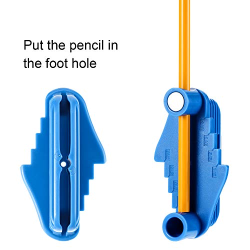 Weewooday 1 Pc Center Finder Tool Woodworking Marking Gauge Multifunction Magnetic Scriber Offset Marking Tool Pencil Holder Fits Standard Wooden Pencils (Blue)