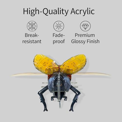 3D Acrylic Insect Puzzle DIY Bug Model Kit Animal STEM Gift - color: Hercules Beetle