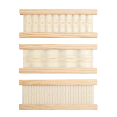 WILLOWDALE 3pcs 12-in Heddles (with 45/60/75 Sticks) for Rigid Heddle Loom - size: 12 Inches Heddle Shed Stick