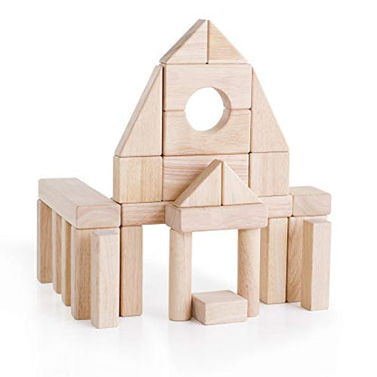 Guidecraft Unit Blocks Set C - 84 Piece Set: STEM Development Toy for Kids, Preschool Educational Learning Toy - size: 84 Pieces