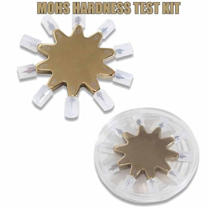 ERICAT 1-10 Portable Scratch Tester, Mohs Hardness Test Kit, Mineral & Rock Hardness Pen with 10 Star Design, Quick Testing and Easy to Operate, Wear-Resistant, for Rock, Mineral, Jewelry Testing