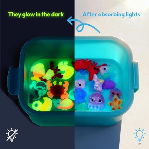 Klever Kits Glow-in-The-Dark Water Gel Kit, Magic Fairy Water Pets Toy Kit with 10 Gels(7 Glow-in-The-Dark Gels), 12 Molds, Preserving Bottle, DIY Squishy Maker Craft Kits, Arts and Crafts for Kids - style: Glow-in-the-dark