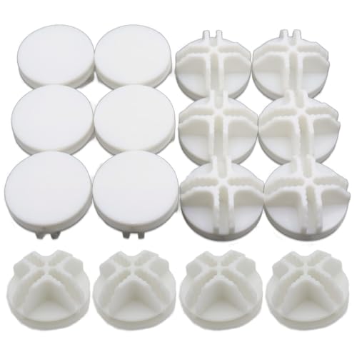 16-Pack White Plastic Wire Cube Connectors for Grid Shelf Storage - color: 16pcs White