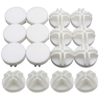 16-Pack White Plastic Wire Cube Connectors for Grid Shelf Storage - color: 16pcs White