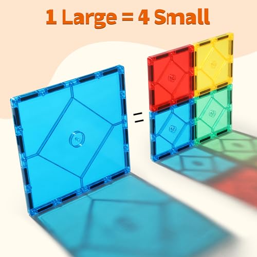 8 Piece Large Square Shape Magnetic Tiles Kids Toys for Kids Ages 3-5 4-8 - style: Large Magnetic Tiles