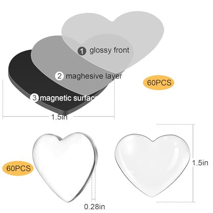 Honeydak 121 Pcs DIY Fridge Magnets Making Kit, Heart - color: Heart