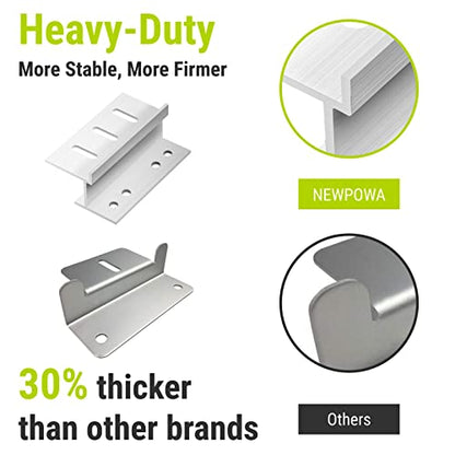 Newpowa Solar Panel Mounting Z Bracket with Nuts and Bolts Designed for RV, Boat, Wall, Off-Grid Roof Installation A Sets of 4 Units Silver Aluminum - size: UZ Flat Surface*1
