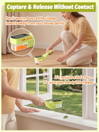 Acoath Microscope for Kids, Bug Catcher, 2.4" IPS Screen Bug Catching Kit - color: Lime Green