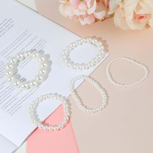 1668 Pcs Bracelet Making Kit Pearl Beads for Bracelets for Adult - color: 06-Off-White