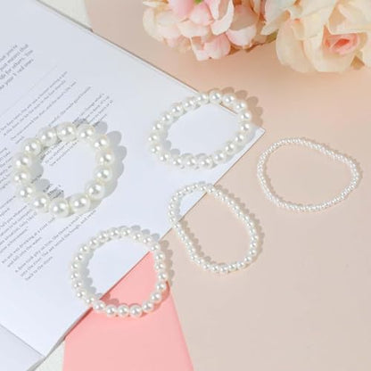 1668 Pcs Bracelet Making Kit Pearl Beads for Bracelets for Adult - color: 06-Off-White