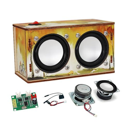 Teen Boy Gifts -DIY Bluetooth Speaker Kit -STEM Science Electronics Project - style: Printed Dual Speakers