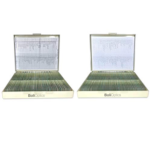 BoliOptics 200 Prepared Microscope Slides General Biology Specimen Set Plant Animal Human Anatomy Cells for Students Hobbyists Beginners Kids Homeschool, SL39901009